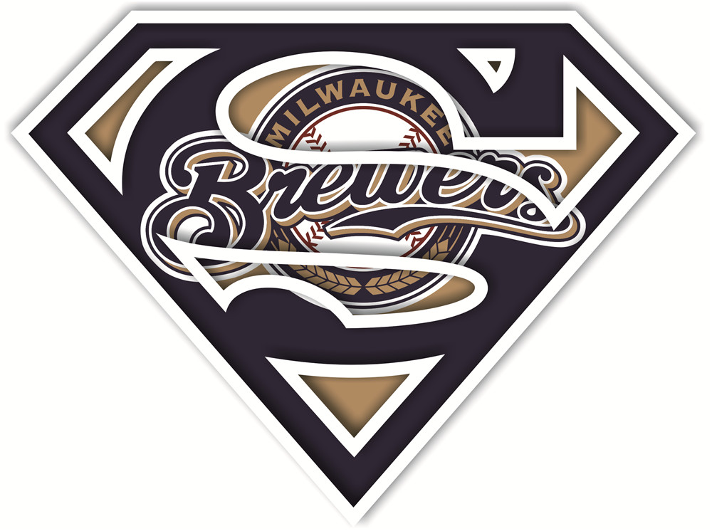 Milwaukee Brewers superman logos iron on heat transfer